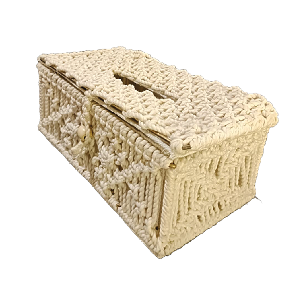 Handmade makrmya tissue holder