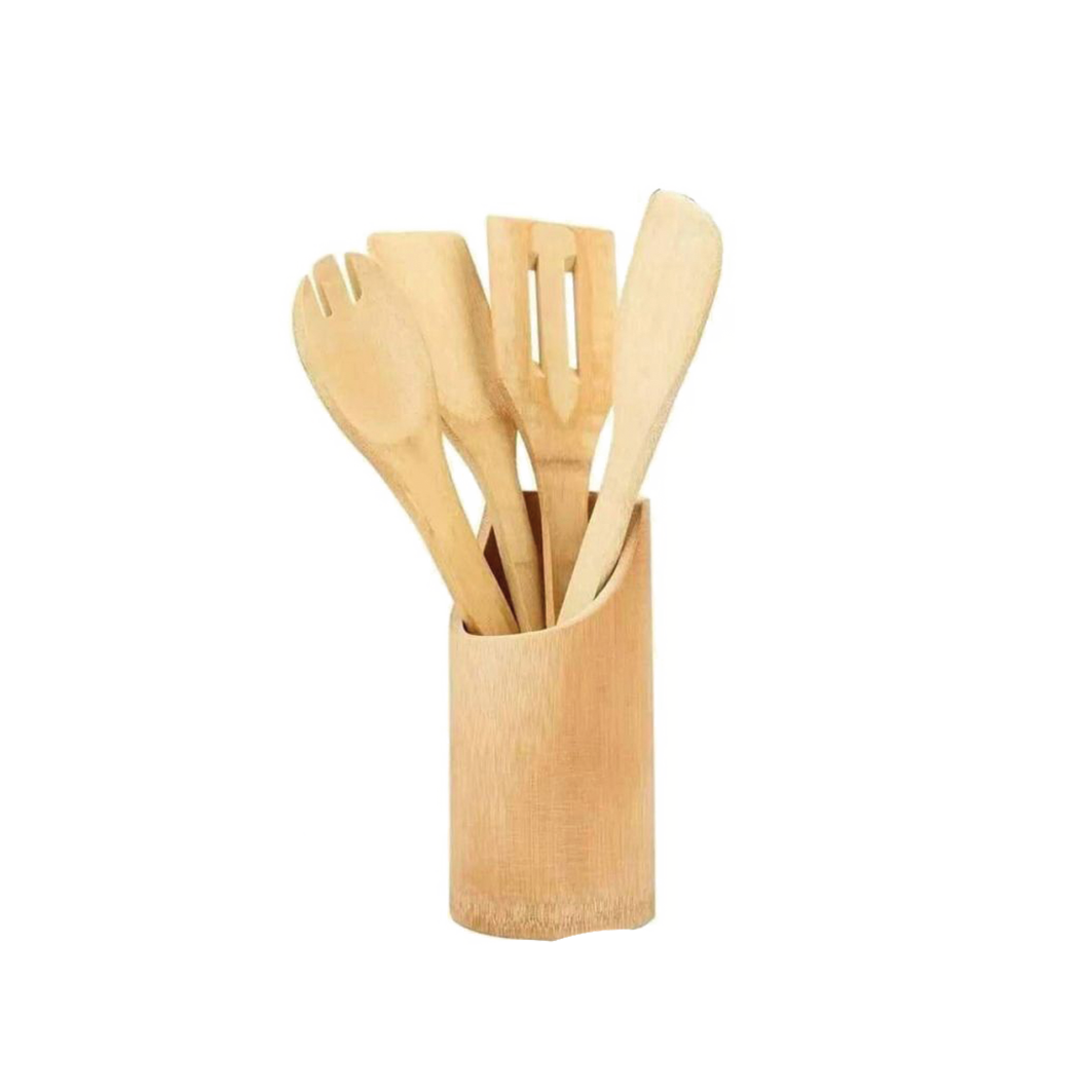 Wooden Cooking Utensils / Holder