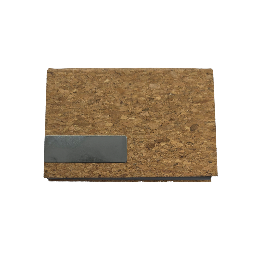 Cork Metal Safety Card Holder